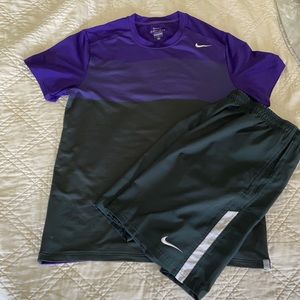 Nike Men’s Dri FIT Tennis shirt and shorts set